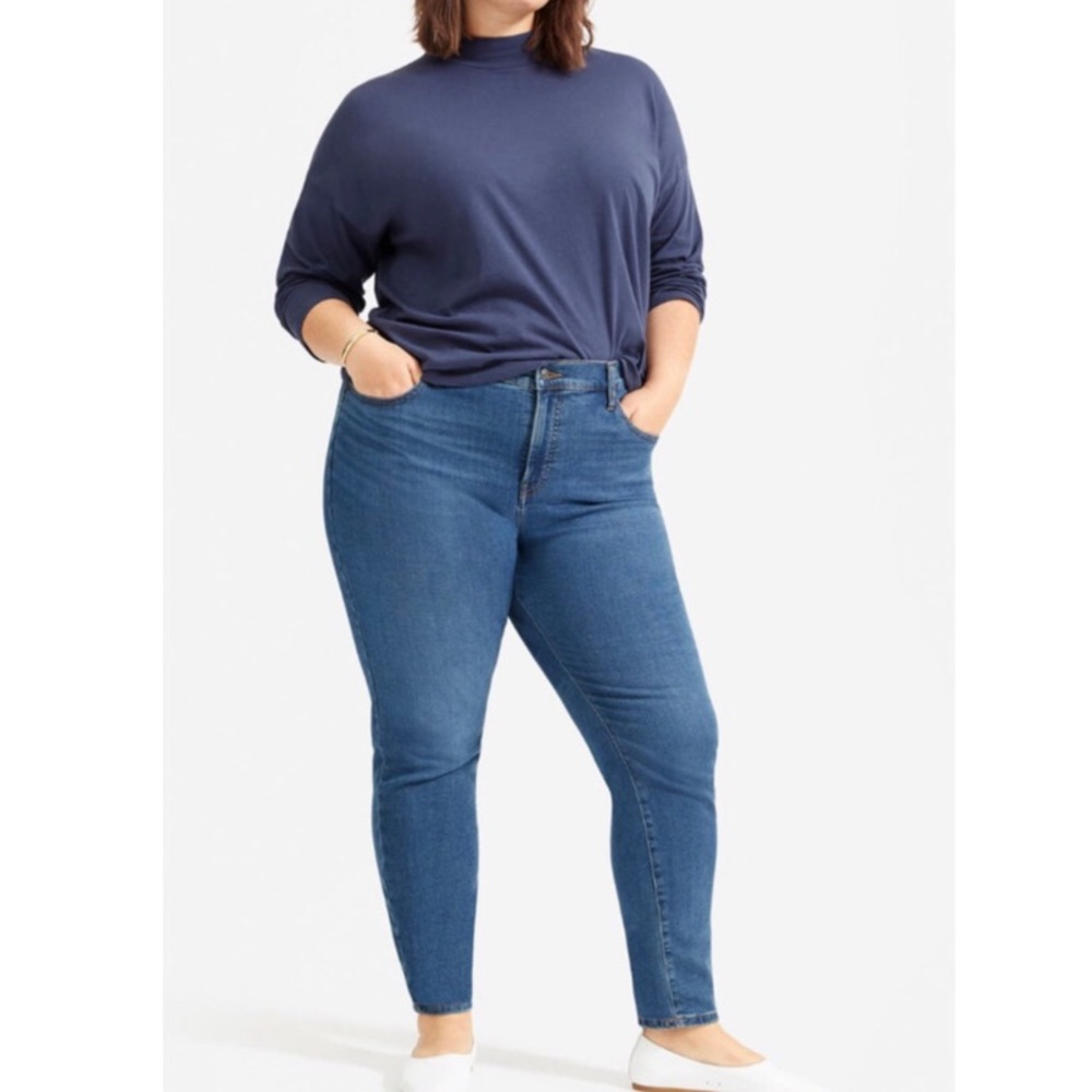 NWT Everlane Authentic Stretch Mid-Rise Jeans 33R - Picture 1 of 17